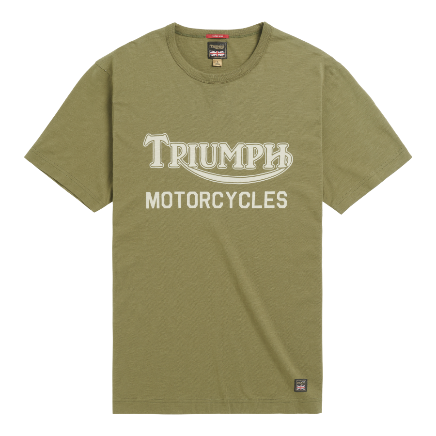 Barwell Printed Logo T-shirt in Rust | Triumph Heritage